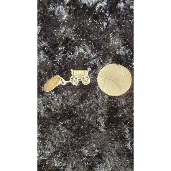 vintage silver charm cuckoo clock marked 800 carved people and moving chains - Picture 6 of 6